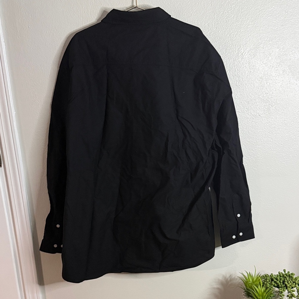 Men's PX Black Casual Button Down Shirt NWT - Picture 4 of 4